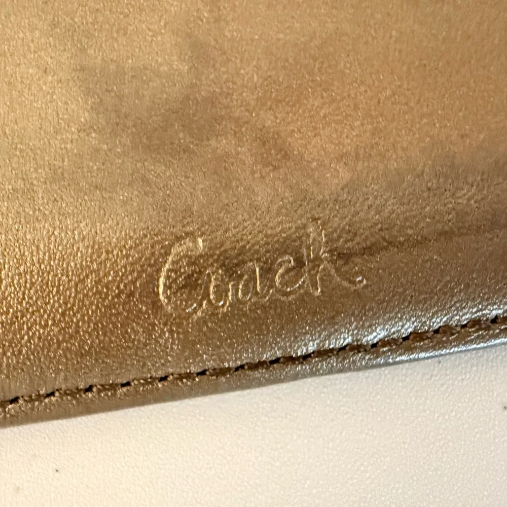 Authentic Vintage Grey Leather Coach Checkbook Cover - Picture 2 of 7